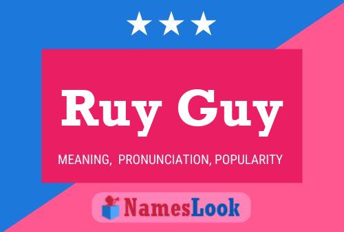 Affiche de nom Ruy Guy