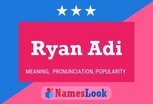 Affiche de nom Ryan Adi