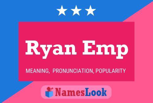 Affiche de nom Ryan Emp