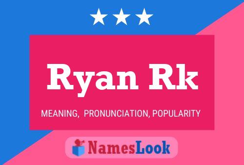 Affiche de nom Ryan Rk