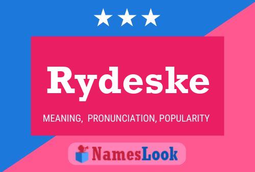 Affiche de nom Rydeske