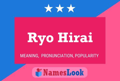 Affiche de nom Ryo Hirai