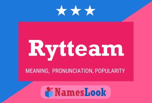 Affiche de nom Rytteam