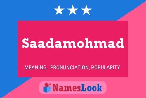 Affiche de nom Saadamohmad