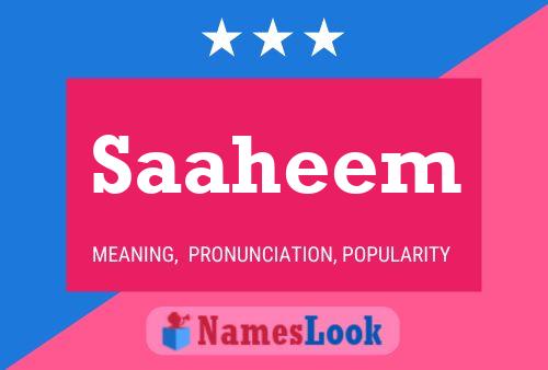 Affiche de nom Saaheem