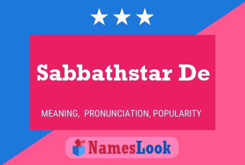 Affiche de nom Sabbathstar De