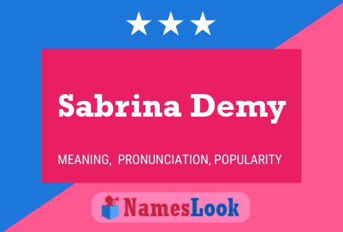 Affiche de nom Sabrina Demy