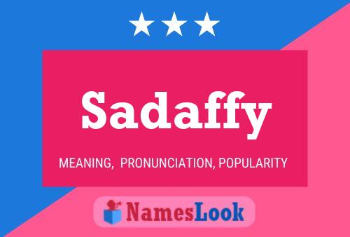 Affiche de nom Sadaffy