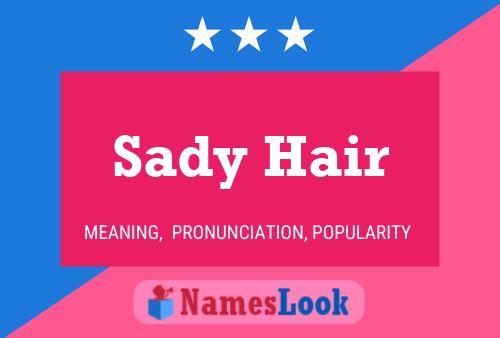 Affiche de nom Sady Hair