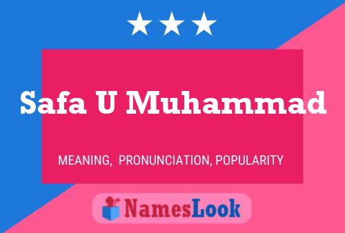 Affiche de nom Safa U Muhammad