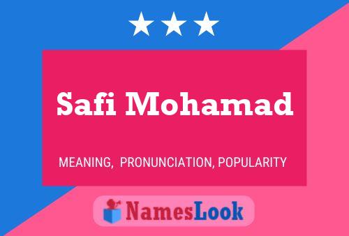 Affiche de nom Safi Mohamad