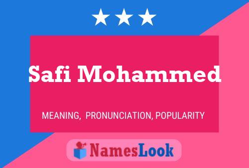 Affiche de nom Safi Mohammed