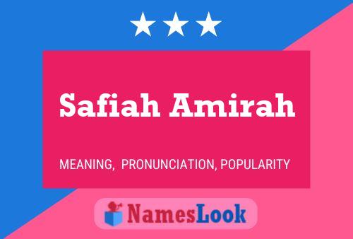 Affiche de nom Safiah Amirah