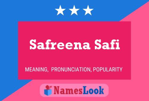 Affiche de nom Safreena Safi