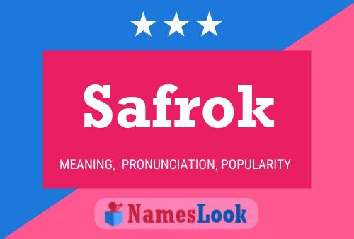 Affiche de nom Safrok