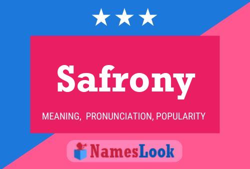 Affiche de nom Safrony