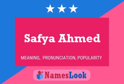 Affiche de nom Safya Ahmed