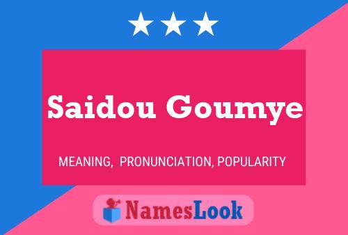 Affiche de nom Saidou Goumye