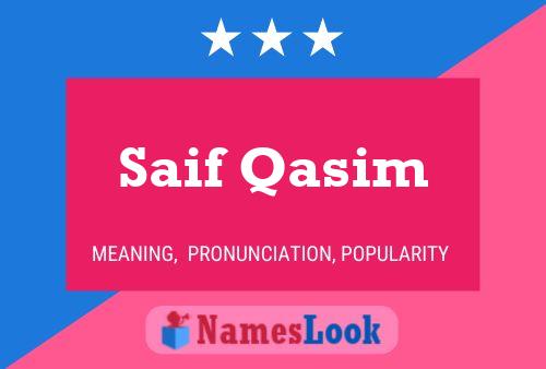 Affiche de nom Saif Qasim