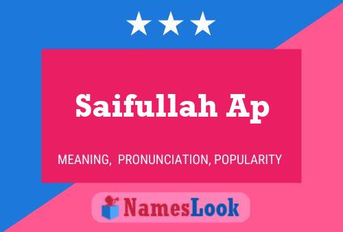 Affiche de nom Saifullah Ap