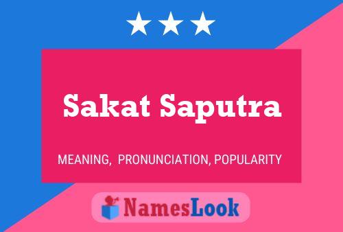 Affiche de nom Sakat Saputra