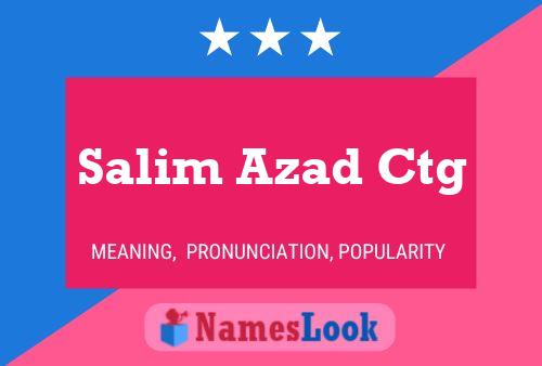 Affiche de nom Salim Azad Ctg