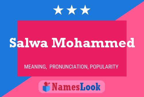 Affiche de nom Salwa Mohammed