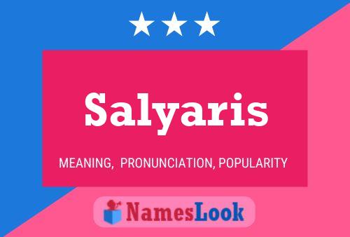 Affiche de nom Salyaris