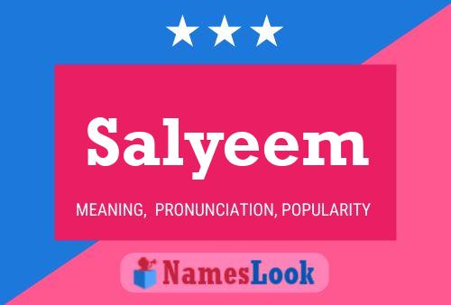 Affiche de nom Salyeem