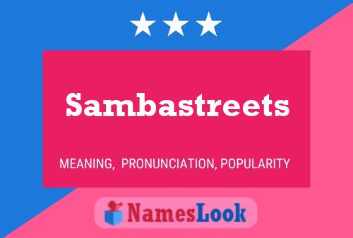 Affiche de nom Sambastreets