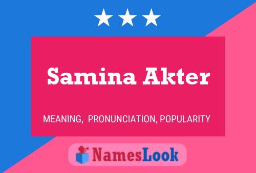 Affiche de nom Samina Akter