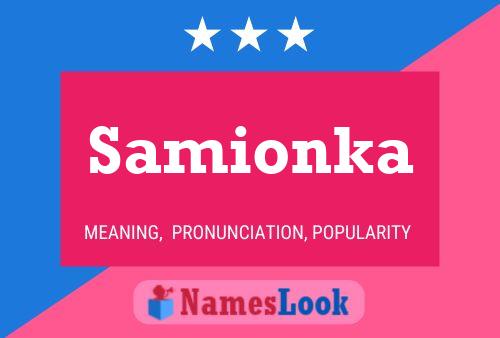 Affiche de nom Samionka