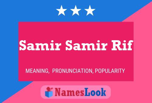 Affiche de nom Samir Samir Rif