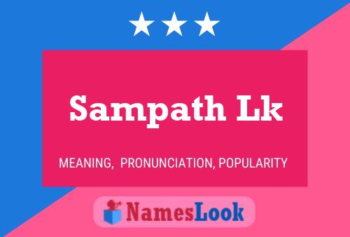 Affiche de nom Sampath Lk