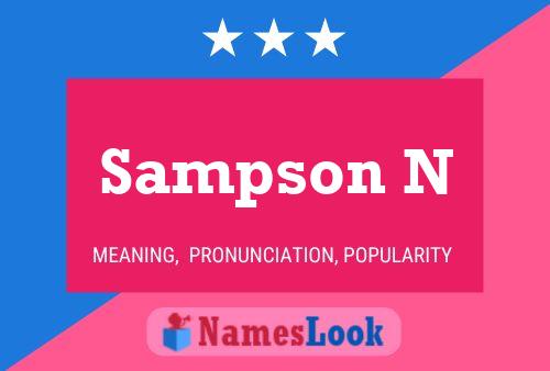 Affiche de nom Sampson N