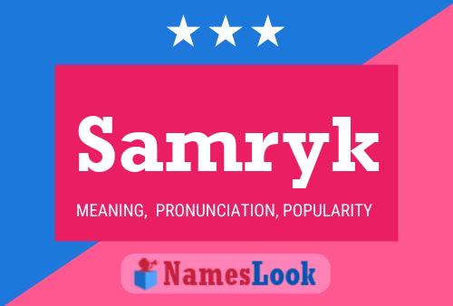 Affiche de nom Samryk