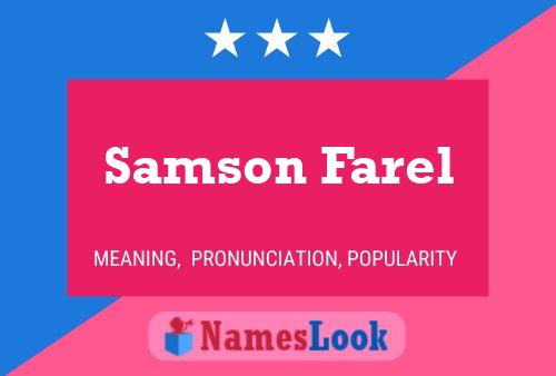 Affiche de nom Samson Farel