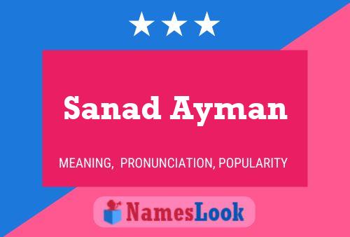 Affiche de nom Sanad Ayman