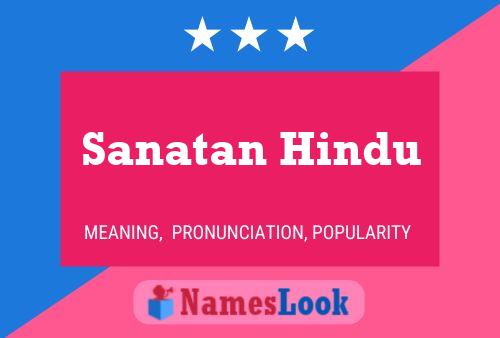 Affiche de nom Sanatan Hindu