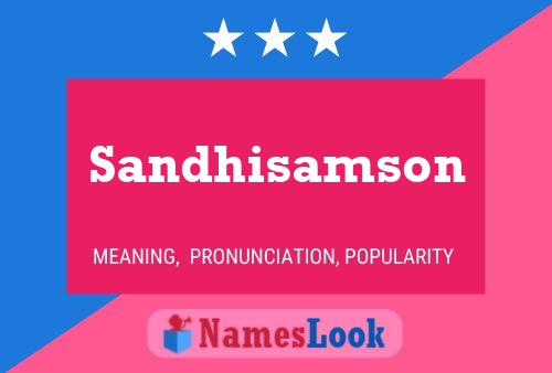 Affiche de nom Sandhisamson