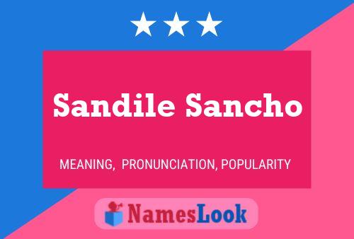 Affiche de nom Sandile Sancho