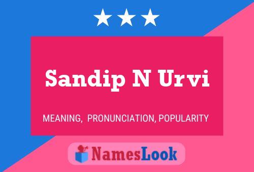 Affiche de nom Sandip N Urvi