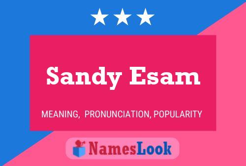 Affiche de nom Sandy Esam