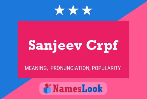 Affiche de nom Sanjeev Crpf