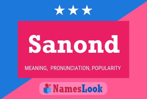 Affiche de nom Sanond