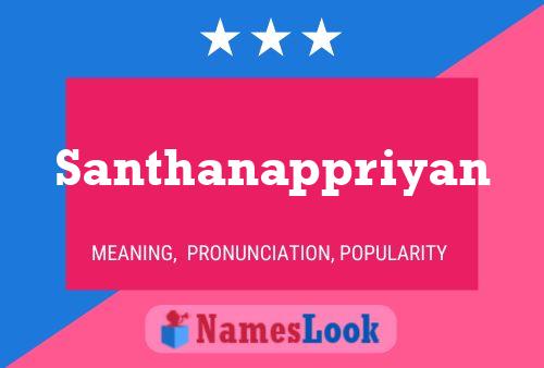 Affiche de nom Santhanappriyan