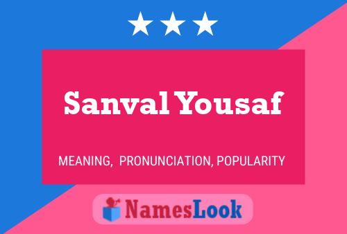 Affiche de nom Sanval Yousaf