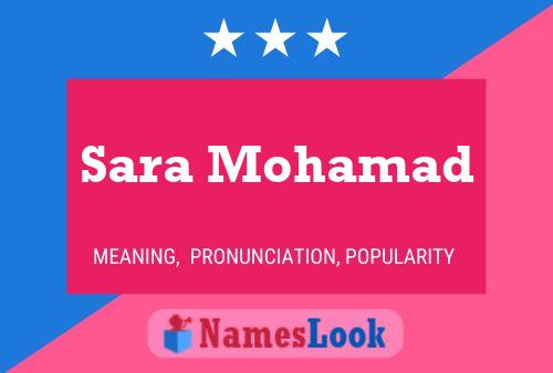 Affiche de nom Sara Mohamad