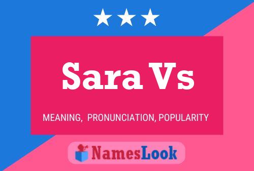 Affiche de nom Sara Vs