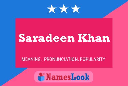 Affiche de nom Saradeen Khan